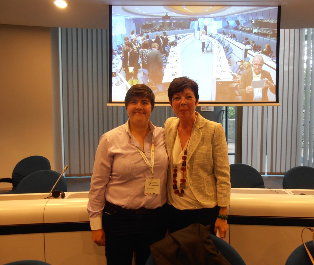 Harriet Thomson with Theresa Griffin MEP at the EUSEW event