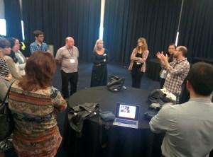 ECRs meeting Jenny Saunders OBE. Photo by Sergio Tirado Herrero @stiradoherrero